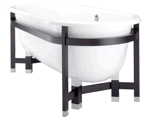 科勒歌莱独立式铸铁浴缸带实木支架K-1869T